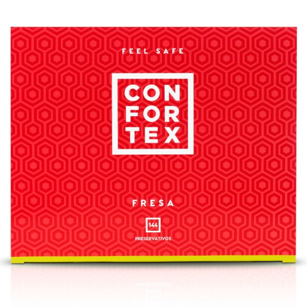 CONFORTEX - CONDÓN FRESA 144 UNIDADES - Imagen 2