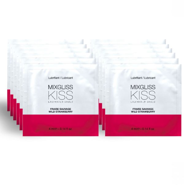 MIXGLISS - LUBRICANTE A BASE DE AGUA SABOR FRESA 12 MONODOSIS 4ML