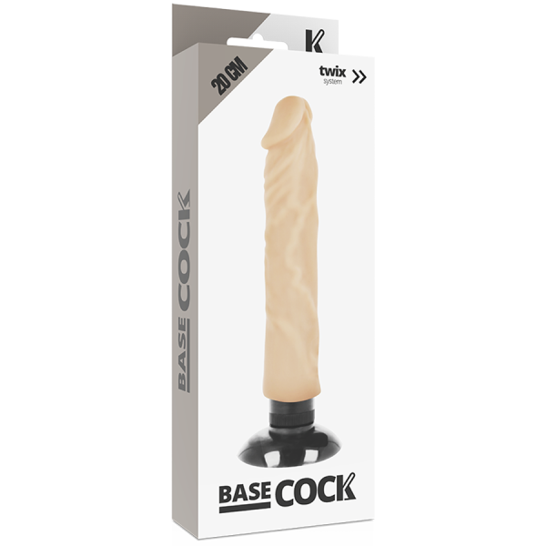 BASECOCK - VIBRADOR REALISTA 2-1 NATURAL 20 CM - Imagen 4