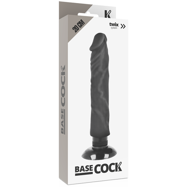 BASECOCK - VIBRADOR REALISTA BASECOCK 2-1 NEGRO 20 CM NEGRO TALLA 1 - Imagen 4