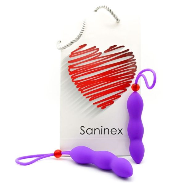 PLUG ANAL SANINEX CLIMAX CON ANILLO PARA EL PENE LILA