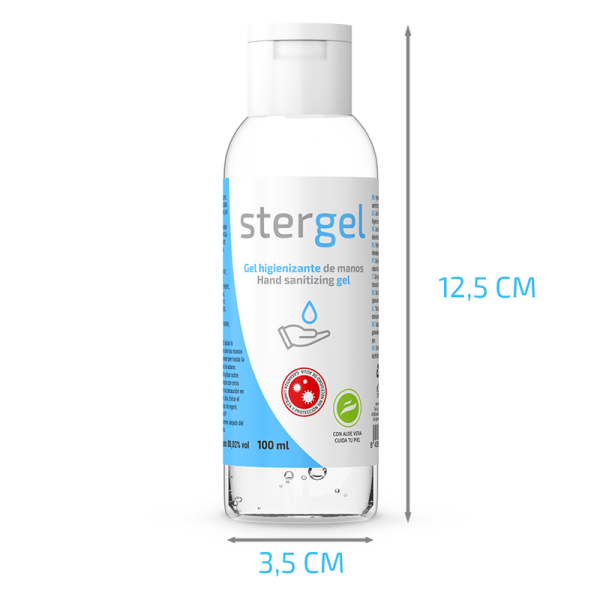 STERGEL - GEL DESINFECTANTE DE MANOS HIDROALCOHÓLICO DE ALOE VERA 100ML - Imagen 2