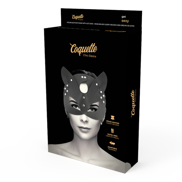 COQUETTE CHIC DESIRE - MASCARILLA DE CUERO VEGANO CON OREJAS DE GATO - Imagen 5