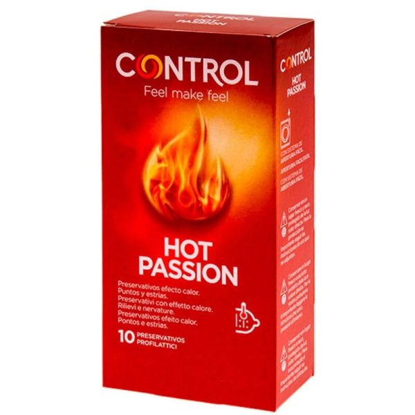 CONTROL HOT PASSION CONDONES EFECTO CALOR 10 UNIDADES