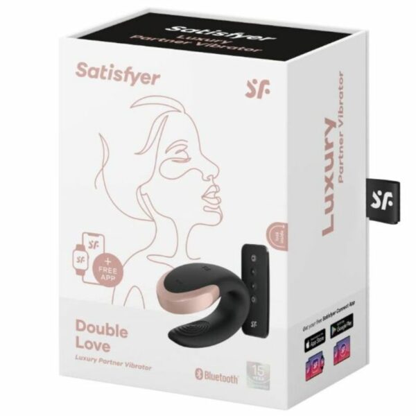 SATISFYER DOUBLE LOVE LUXURY PARTNER VIBRATOR - PRETO - Image 5