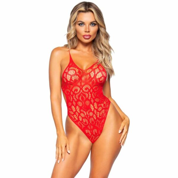 BODY DE RENDA LEG AVENUE - VERMELHO
