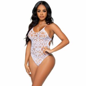 BODY DE RENDA LEG AVENUE - BRANCO