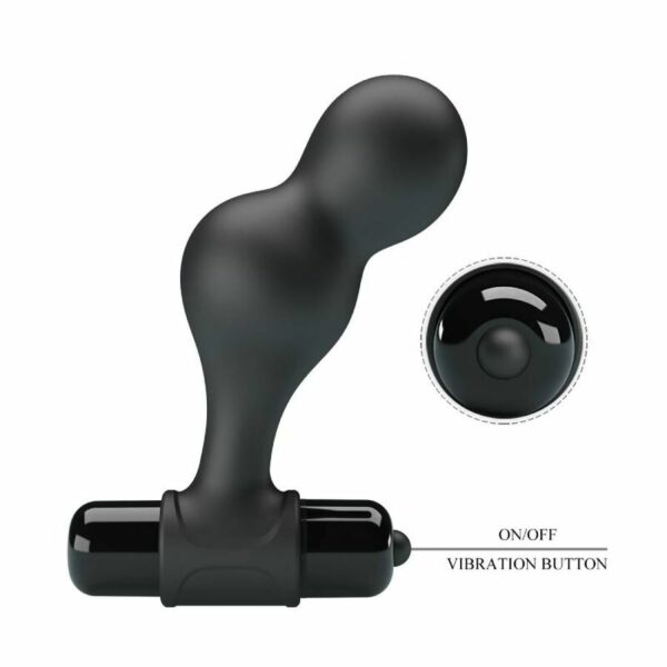 MR PLAY - PLUG ANAL VIBRANTE DE SILICONE PRETO - Image 8