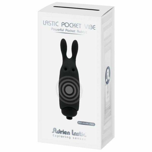 ADRIEN LASTIC - VIBRADOR COELHO PRETO DE BOLSO LASTIC - Image 5