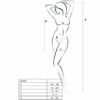 PASSION WOMAN BS026 VESTIDO DE BODYSTOCKING ESTILO BRANCO TAMANHO ÚNICO - Image 2