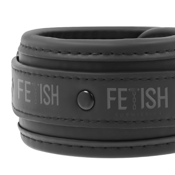 FETISH SUBMISSIVE - COLAR E ALGEMAS DE COURO VEGANO COM FORRO DE NOPRENE - Image 4