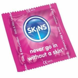 SKINS -  SACO PONTOS E TIRAS DE PRESERVATIVOS SKINS 500 UNIDADES