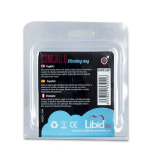 ANEL VIBRATÓRIO CONEJILLO TRANSPARENTE LIBID TOYS