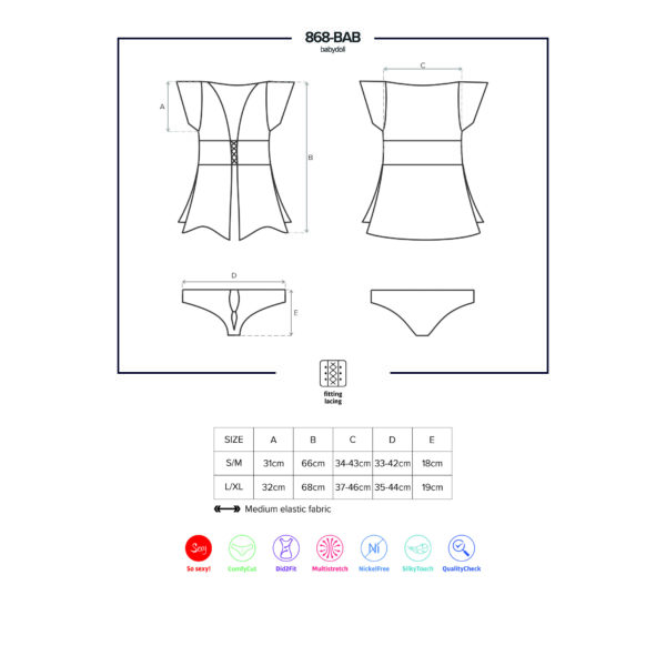 CAMISA DE NOITE E TANGA 868-BAB OBSESSIVE - Image 3