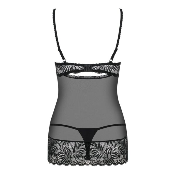 CAMISA DE NOITE E TANGA CONTICA OBSESSIVE PRETA - Image 8