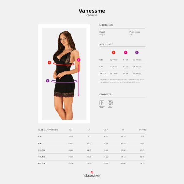 CAMISA DE NOITE E TANGA VANESSME OBSESSIVE - Image 4