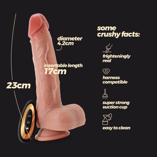 VIBRADOR DE SILICONE LÍQUIDO INVIKTUS VIBE 9 CRUSHIOUS PELE - Image 7