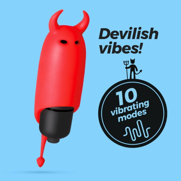 O-PET DIABO COM BALA DE 10 VIBRAÇÕES VERMELHO CRUSHIOUS - Image 12