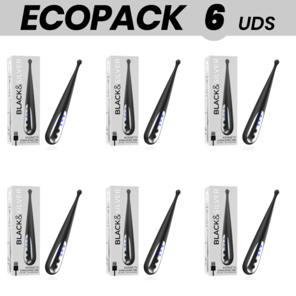 ECOPACK 6 UNIDADES - VIBE ESTIMULANTE KENNETH BLACK&SILVER