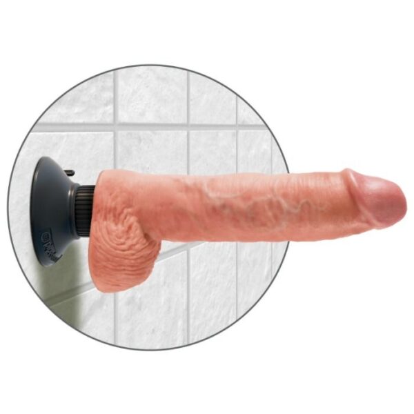 KING COCK 25,5 CM VIBRANTE GALO COM ESFERAS PRETAS - Image 4