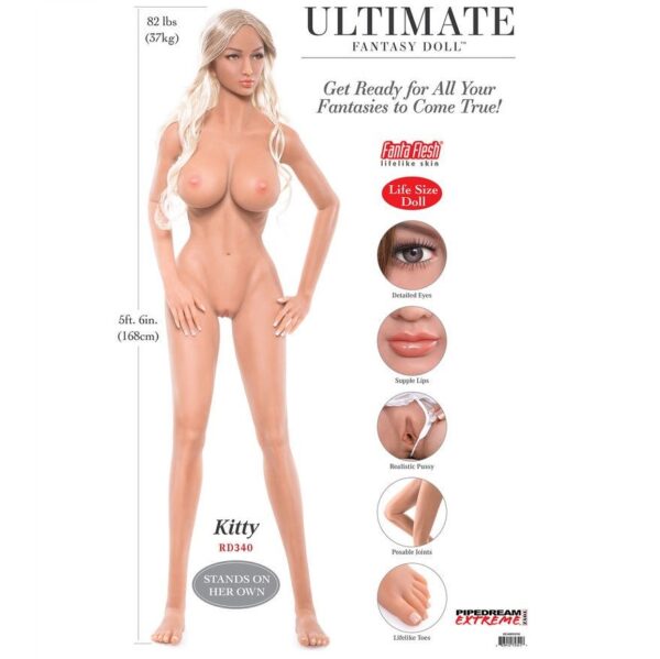 PIPEDREAM EXTREME TOYZ ULTIMATE FANTASY DOLLS KITTY (168 CM) - Image 13