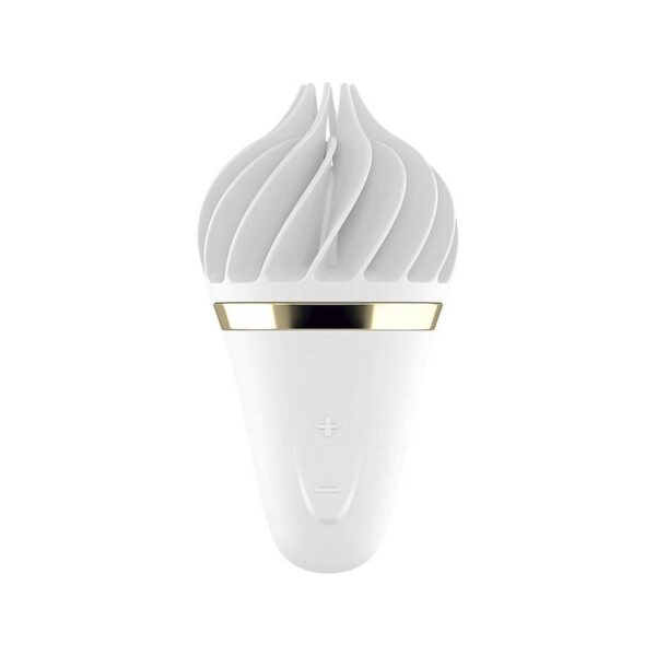 ESTIMULADOR DE CLITÓRIS LAYONS SWEET TREAT COM CARREGADOR USB BRANCO/DOURADO SATISFYER