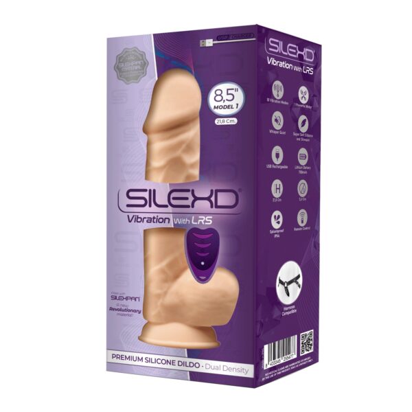 VIBRADOR REALISTA COM ROTAÇÃO E COMANDO SILEXD FLESH MODELO 1 8.5" SILEXD - Image 4