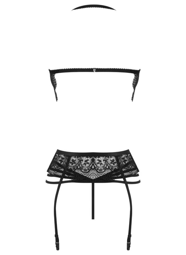 CORPETE E TANGA LACE TEMPTATION PRETO BEAUTY NIGHT FASHION - Image 6