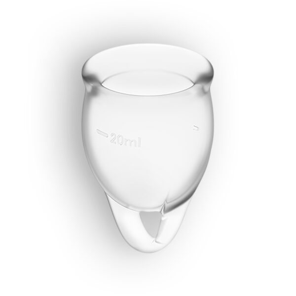CONJUNTO DE 2 COPOS MENSTRUAIS FEEL CONFIDENT SATISFYER TRANSPARENTE - Image 2