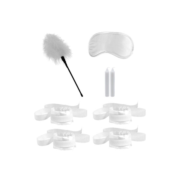KIT DE RESTRIÇÃO HONEYMOON BONDAGE KIT OUCH! BRANCO