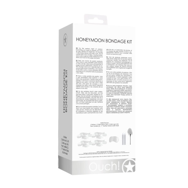 KIT DE RESTRIÇÃO HONEYMOON BONDAGE KIT OUCH! BRANCO - Image 3