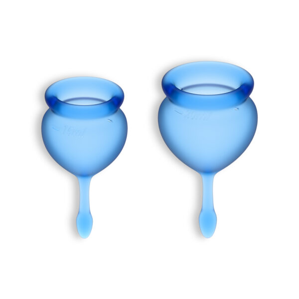 CONJUNTO DE 2 COPOS MENSTRUAIS FEEL GOOD SATISFYER AZUL ESCURO - Image 2