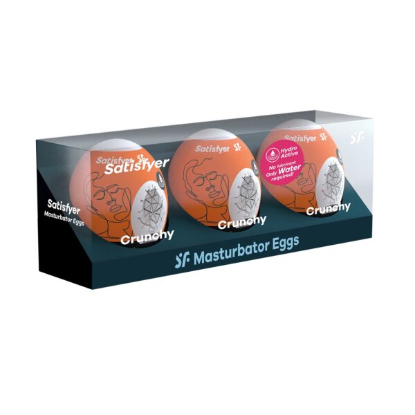 PACK DE 3 MASTURBADOR MASTURBATOR EGG CRUNCHY SATISFYER - Image 2