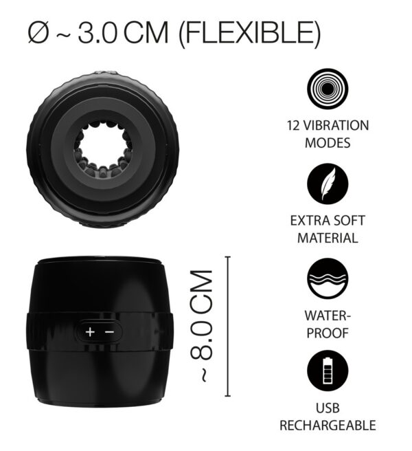 MASTURBADOR VIBRATÓRIO RECARREGÁVEL DONUT MASTURBATOR - Image 7