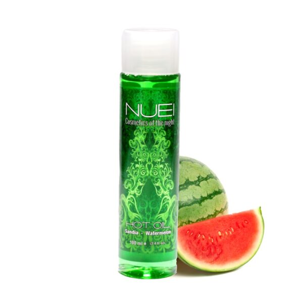 ÓLEO DE MASSAGEM COM EFEITO CALOR MELANCIA HOT OIL NUEI 100ML - Image 2