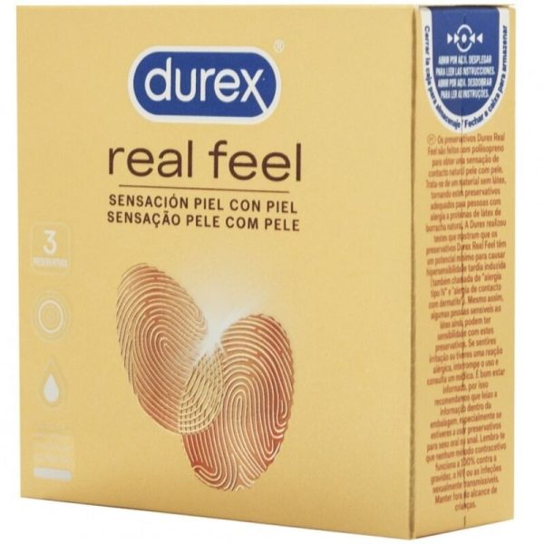 Preservativos DUREX REAL FEEL 3 UDS