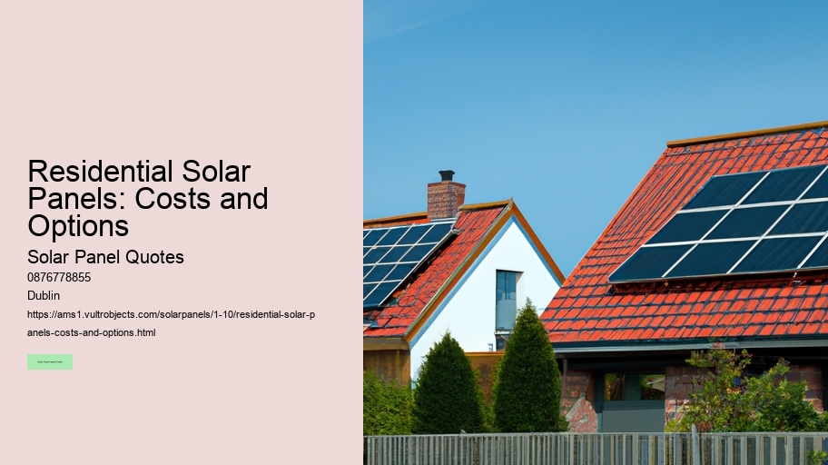 Residential Solar Panels: Costs and Options