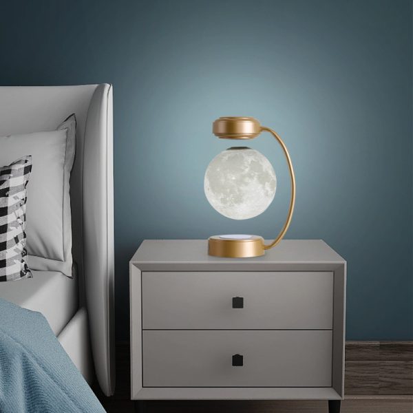 3D LED Moon Night Light Wireless Magnetic Levitating Rotating Floating Ball Lamp For School Office Bookshop Home Decoration - Imagen 5