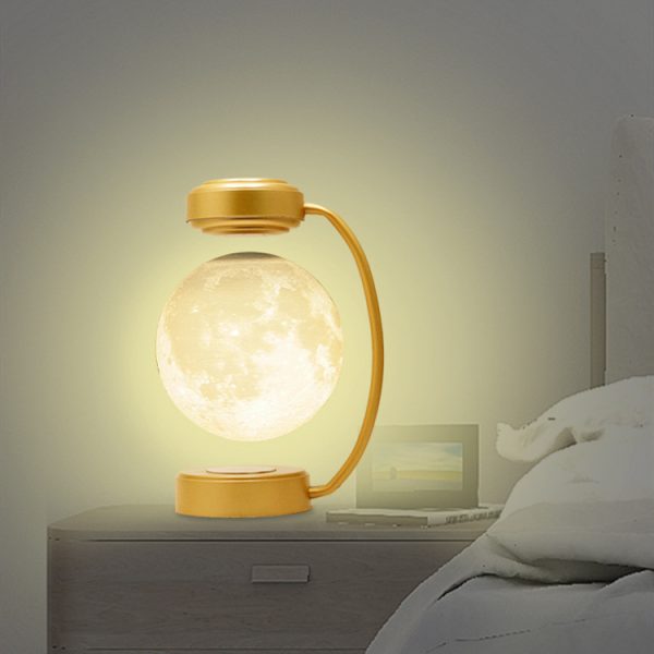 3D LED Moon Night Light Wireless Magnetic Levitating Rotating Floating Ball Lamp For School Office Bookshop Home Decoration - Imagen 6