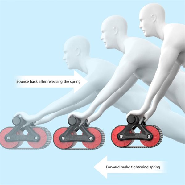 Double Wheel Abdominal Exerciser Women Men Automatic Rebound Ab Wheel Roller Waist Trainer Gym Sports Home Exercise Devices - Imagen 2