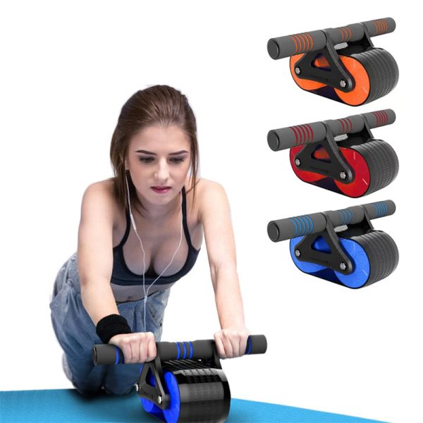 Double Wheel Abdominal Exerciser Women Men Automatic Rebound Ab Wheel Roller Waist Trainer Gym Sports Home Exercise Devices - Imagen 5