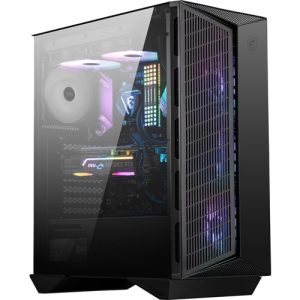 MSI MPG Gungnir 110M - Caja ATX - Cristal templado - 4 x 120 mm ARGB - 2 x USB 3.2 - 1 x USB-C - Admite líquida 360 - Gráfica máxima 340 mm - 430x215x450 - Sin fuente
