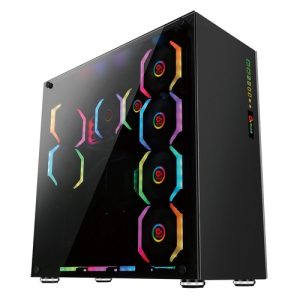 Talius Avalon - EATX - 4x120mm laterales RGB - 12x2.5"/3.5" - 3 x 2.5" - 7 ventiladores opcionales - Admite líquida hasta 240mm - Laterales de cristal templado - 560x570x240mm