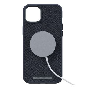 FUNDA MAGSAFE IPHONE 14 PIEL DE SALMON NEGRO NJORD