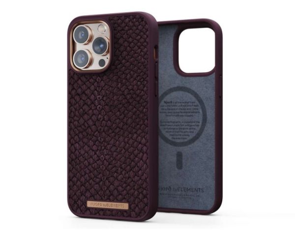 FUNDA MAGSAFE IPHONE 14 PRO PIEL DE SALMON COÑAC NJORD
