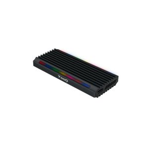 CAJA EXTERNA SSD NGFF/NVMe SHINOBI USB3.1 GEN2 USB-C RGB NEGRO TOOQ