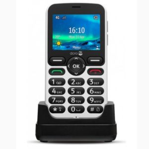 Telefono movil doro 5860 white - black - 2.4pulgadas -  4g - blanco y negro
