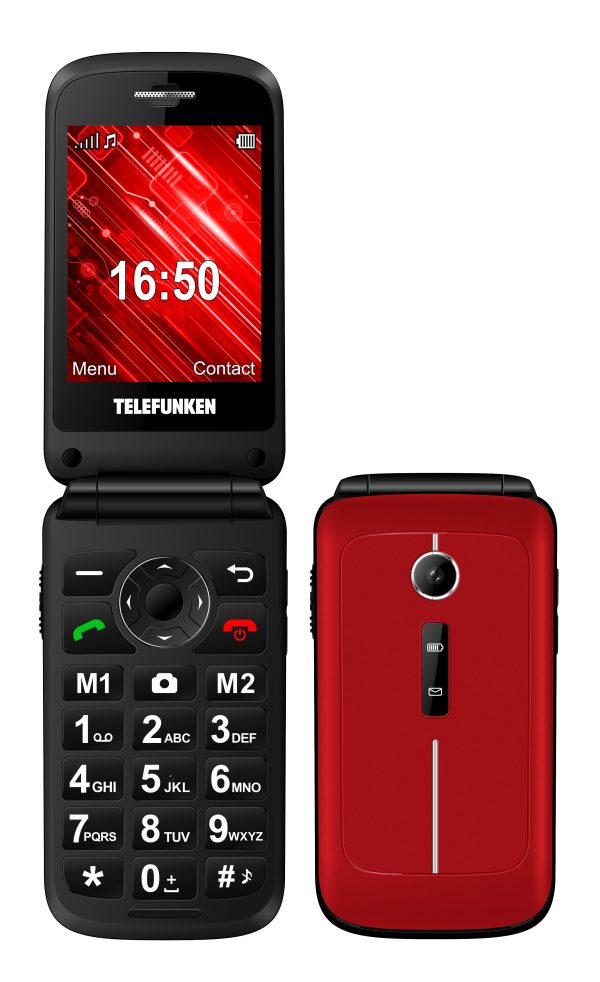 Telefono movil telefunken s430 senior phone - 2.8pulgadas - rojo