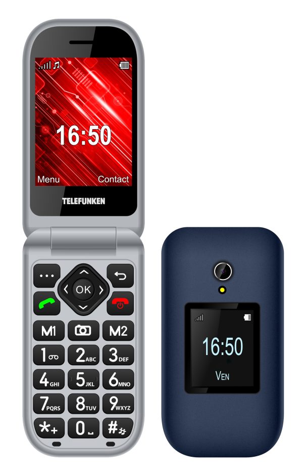 Telefunken s460 2.8pulgadas + 1 -77pulgadas senior phone azul