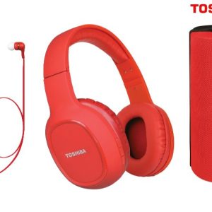 TOSHIBA - ALTAVOZ + AURICULAR + AURICULAR IN-EAR BLUETOOTH - ROJO